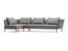 Lorea Ecksofa, Buche, mit Bezug Wollstoff Elverum Mocca