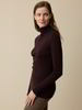 Rollkragenshirt aus Bio Wolle, aubergine