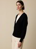 Strickjacke aus Bio-Wolle, schwarz