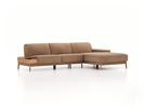 Lounge-Sofa Alani, B 300 x T 179 cm, Liegeteil rechts, Sitzhöhe in cm 44, mit Bezug Wollstoff Elverum Haselnuss (74), Eiche