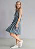 Kleid-godets, denim chambray