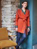 Strick-Cardigan, Orange