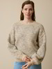 Pullover aus Alpakawolle und Bio-Baumwolle, strick sand/eisblau