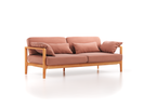 Einzelsofa Linera, Einzelsofa breit, Wollstoff Elverum Ziegel (85), Buche