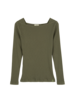 Langarmshirt aus Bio Baumwolle, ringel grün