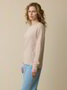 Langarmshirt aus Bio-Baumwolle, camelie/taupe ringel