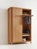 Asanoha Kleiderschrank 2-türig, Buche, Türen mit Holzfüllung