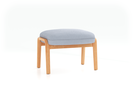 Hocker Ketil, Wollstoff Elverum Blaugrau (83), Buche