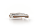 Bett Lorea ohne Betthaupt, 160 x 200 cm, Wollstoff Elverum Haselnuss (74), Buche