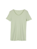 Kurzarmshirt aus Bio Baumwolle, jade