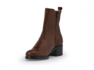 Stiefelette mit Absatz, cognac