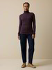Rollkragenshirt aus Bio Baumwolle, ringel aubergine
