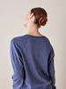 Pullover Langarm, blau melange