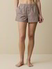 Kurze Schlafhose, rose/mokka streif