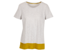 Shirt kurzarm mit farbig abgesetzter Blende, 05 grau melange