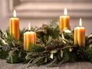 4er-Set Adventkranzkerzen aus Bienenwachs, Sternenform