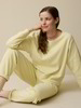 Sweatshirt aus Bio-Baumwolle, pastellgelb