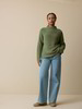 Pullover aus Alpakawolle, salbei melange