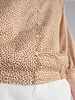 Bluse-Minimal Druck 3/4 Arm, minimal druck ocker-gold