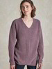 Pullover-Loose Fit-V-Ausschnitt, mauve