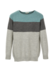 Pullover-Raglan, strick blockstreifen