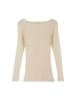 Langarmshirt aus Bio Baumwolle, natur