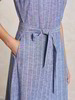 Kleid-Leinenstretch-gestreift, nadelstreifen blau