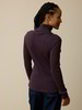 Rollkragenshirt aus Bio Baumwolle, ringel aubergine