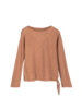 Langarmshirt aus Bio Leinen, bronze