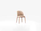 Stuhl Belmont ohne Armlehne 54x60/45x83/48 cm, mit Bezug Wollstoff Kaland Haselnuss/ Buche