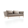 3er Sofa Lorea, B 235 x T 92,5 cm, mit Bezug Wollstoff Tano Natur (79), Eiche