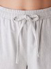 Pyjamahose, Baumwolle, flanell streif grau