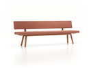 Polsterbank Mirato mit Rückenlehne, L 240 x T 56,5 x H 86 cm, Sitzbreite 239,5cm, Wollstoff Elverum Ziegel (85), Eiche