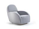 Lounge Chair Sediamo mit Bezug Wollstoff Kaland Kiesel