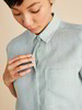 Bluse Kurzarm, Leinen, mint