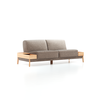 2er-Sofa Alani, B 212 x T 94 cm, Sitzhöhe in cm 44, mit Bezug Wollstoff Tano Natur (79), Buche