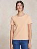 Shirt-Kurzarm-Ringel, ringel offwhite/orange