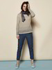 Pullover Sand Blau Geringelt & Jeans Lola Denim