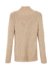 Pullover mit Zopfmuster Caramell Rückansicht