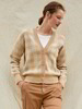 Strickjacke-Karo, karo camilla & Chino, cognac