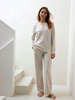 Schlafshirt Langarm, sand-weiss ringel