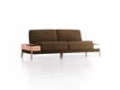 Sofa Alani, B212xT94xH82 cm, Sitzhöhe 44 cm, Buche, mit Bezug Wollstoff Kaland Torf