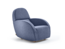 Lounge Chair Sediamo mit Bezug Wollstoff Elverum Ozean