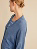 Strickjacke Yoga, blau melange