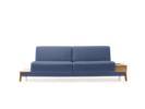 Sofa Alani, Eiche, mit Bezug Wollstoff Tartini Indigo
