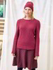 Rock-Jacquard-Karo, karo aurelia & Pullover, cranberry melange