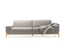 2er-Sofa Alani, Sitzhöhe in cm 44, mit Bezug Wollstoff Tano Natur, Buche