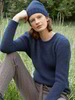 Pullover & Mütze in der Farbe blau camel melange