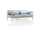 Einzelsofa Linera, Einzelsofa breit, Wollstoff Elverum Blaugrau (83), Esche