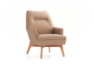 Fauteuil Coppa mit Bezug, Wollstoff Stavang Sand (66), Eiche